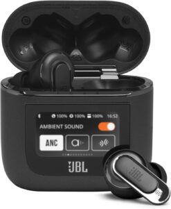 JBL Tour Pro 2 (Black) – True Wireless Noise Cancelling Earbuds. Small