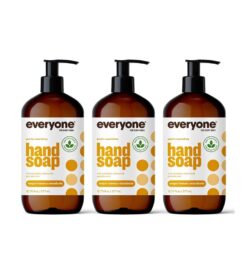 Everyone Liquid Hand Soap. 12.75 Ounce (Pack of 3). Meyer Lemon and Mandarin. Plant-Based Cleanser with Pure Essential Oils