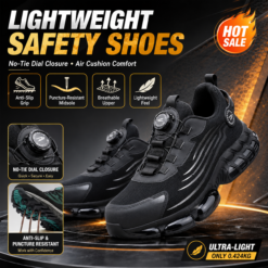 Lightweight Safety Walking Shoes with Dial Closure & Air Cushion Sole